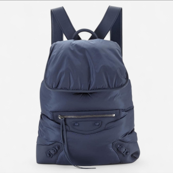 BALENCIAGA Motocross Classic Traveller Backpack Traveler Top Handle Bag Blue - Picture 2 of 16